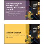 Fiduciary Diligence, Best Practices, Lawsuits and Lessons Learned