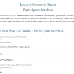 Participant Services Resource Digest