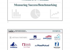 Measuring Success/Benchmarking
