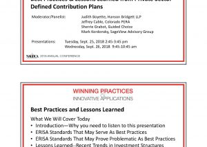 Best Practices & Lessons Learned from Private Sector Defined Contribution Plans