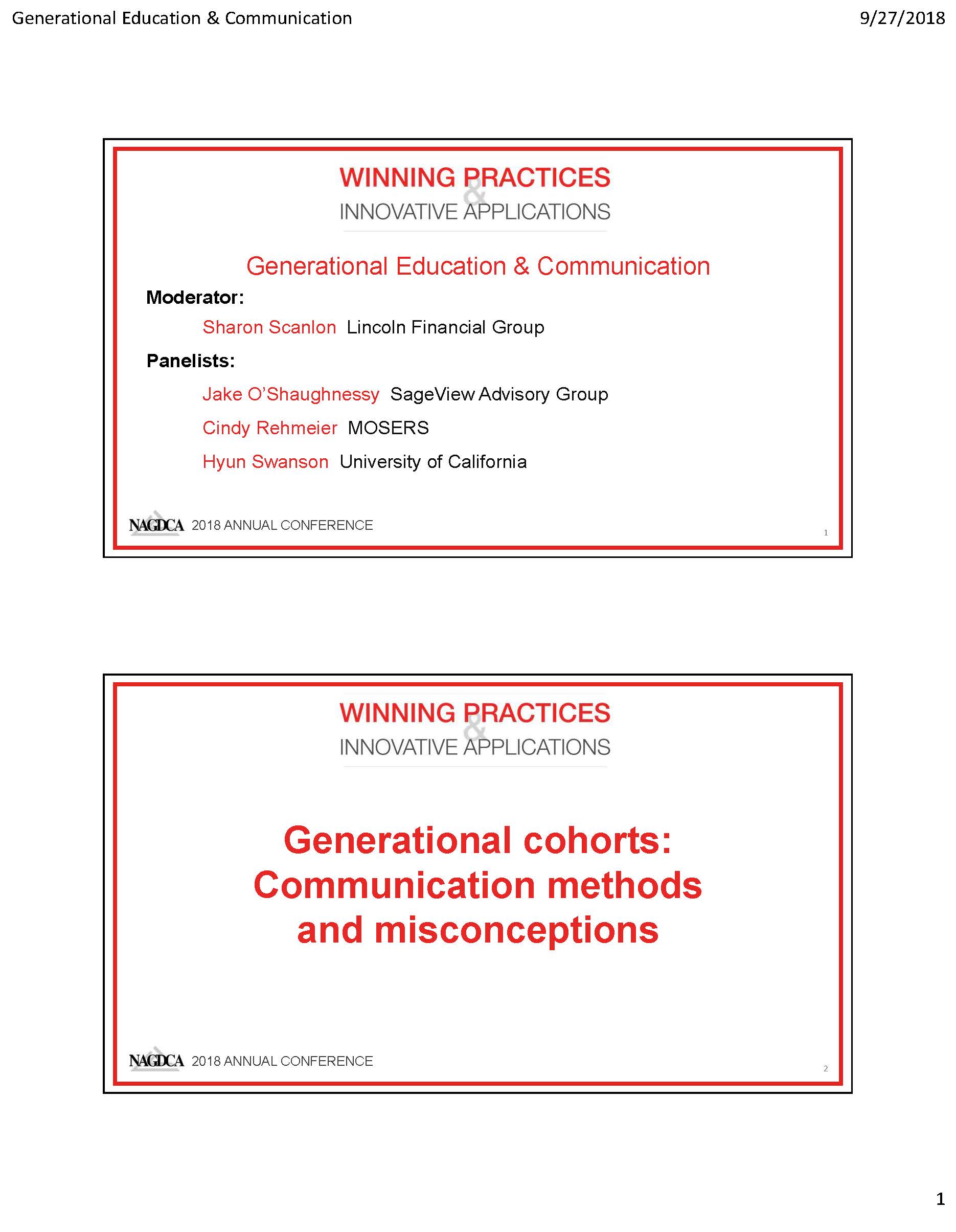 Generational Education & Communication Generational Education & Communication