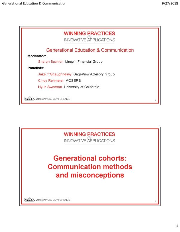 Generational Education & Communication