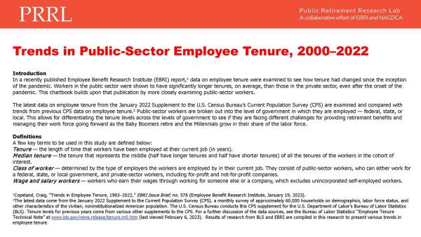 PRRL - Trends in Public-Sector Employee Tenure, 2000-2022