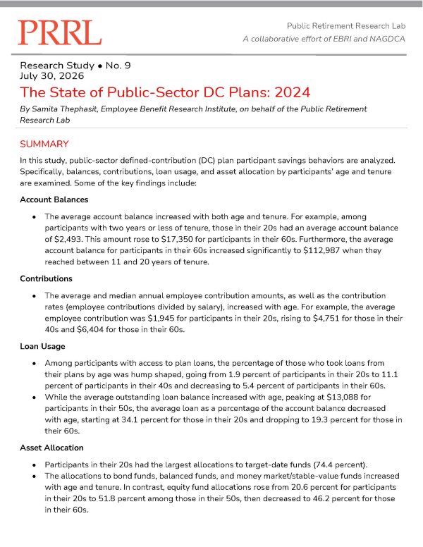 The State of Public-Sector DC Plans: 2024