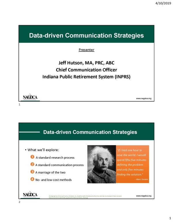 Data-Driven Communication Strategies