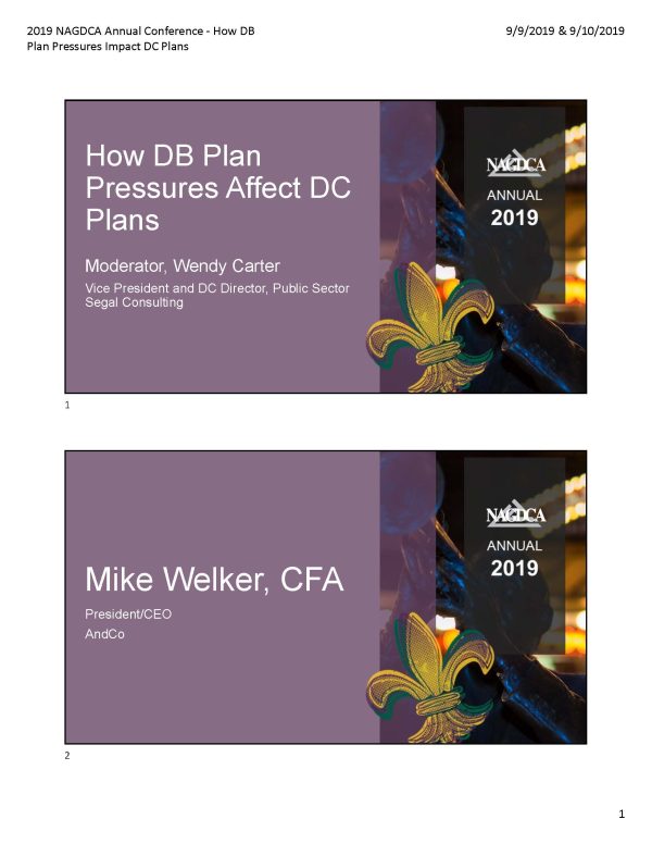 How DB Plan Pressures Impact DC Plans
