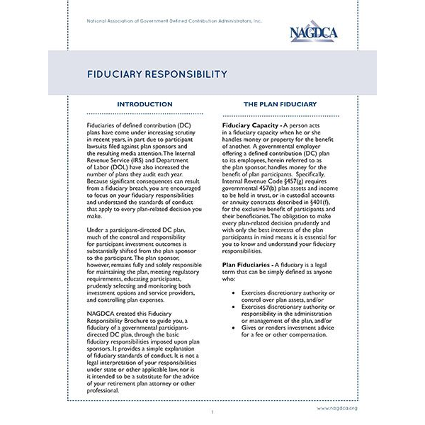 Fiduciary Responsibility Brochure & Checklist