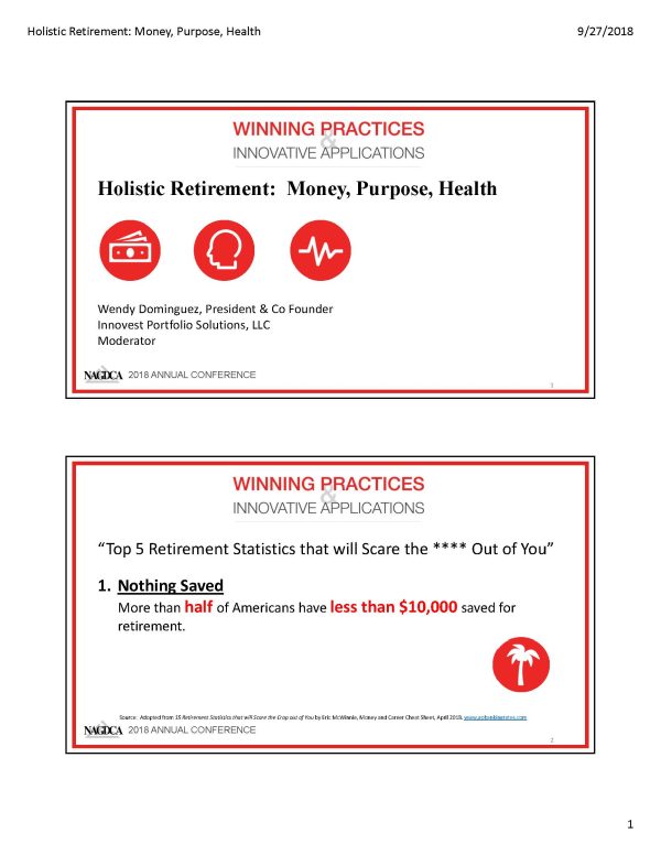 Holistic Retirement: Money, Purpose, Health