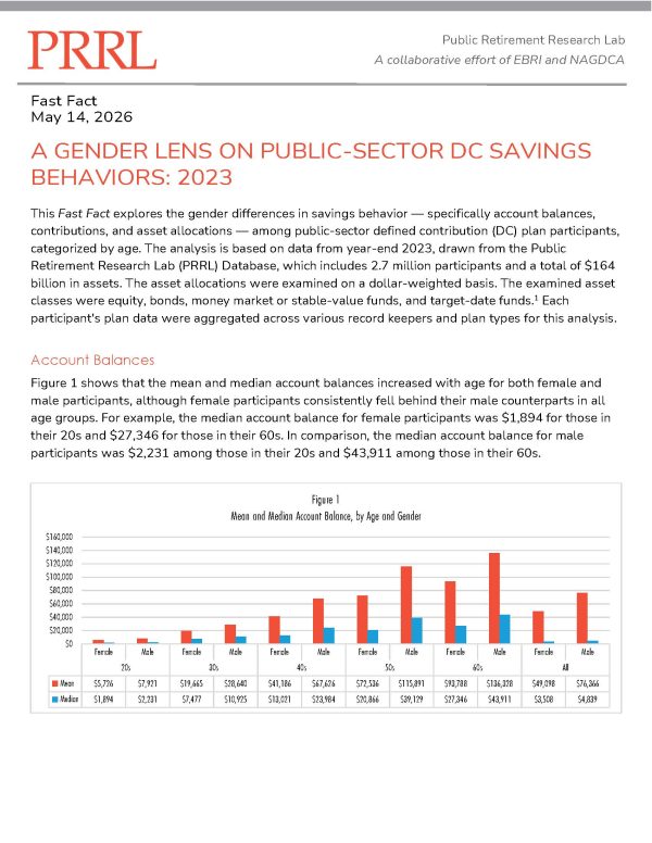 Fast Fact | A Gender Lens on Public-Sector DC Savings Behaviors: 2023