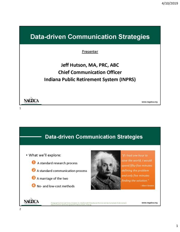 Data-Driven Communication Strategies